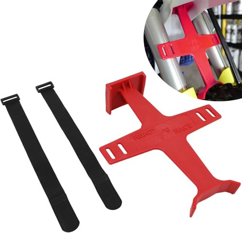 Support Fourche Avant Moto,Bloque Fourche Transport Moto,Support Suspension Protection Fourche pour Motocross Supermoto Enduro Pit Bike-Rouge