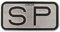 Señal en Aluminio V9 SP Servicio Público HOMOLOGADA - 2 Medidas disponibles 15x7,5cm y 22,5x12cm - Aluminio reflectante - IberNorma (15x7,5cm)