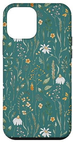 Earthy Green Boho Wildflower Meadow Botanical (Green) Case for iPhone 12 mini