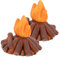 HEMOTON 2St Feuerschmuck Spielzeug für Kinder kinderspielzeug Lagerfeuerzubehör Puppenhauszubehör Wohnkultur Feuermodell aus Harz Lagerfeuer-Modell Flamme falsches Feuer Märchengarten Baby