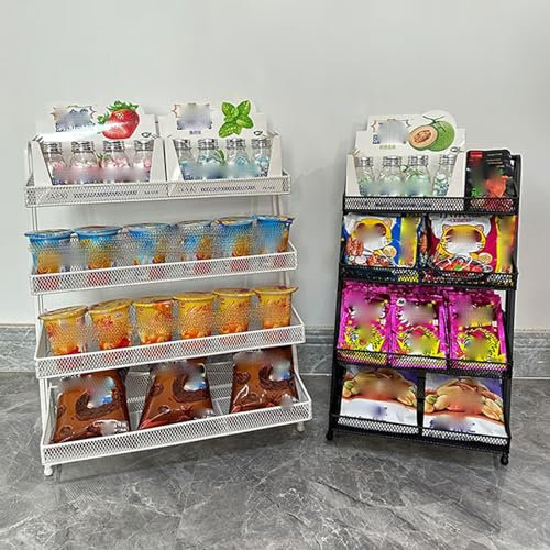 Snack Regal Einzelhandels-Snack-Anzeigenkorb für Die Theke, Abnehmbares Snack-Ständerregal für Süßigkeiten/ Chips, Snackregal für Arbeitsplatte, Zubehör für Konzessionsstände ( Color : Black , Size :