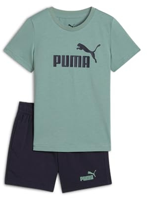 PUMA Jungen ESS No.1 Logo Tee and Shorts Set PS Gestrickte Anzüge, Green Moon-New Navy,