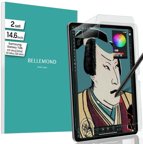 BELLEMOND - 2 pz - Pellicola effetto carta Made in Japan per Galaxy Tab S10 Ultra/S9 Ultra/S8 Ultra (14,6”) - PET opaca per scrittura e disegno - SSGT146PL10