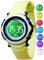 Facasu Kinderuhr Digital für Mädchen Jungen, wasserdichte,Bunt Light,Outdoor Sport Uhren, Einfaches Ablesen Einstellen der Uhrzeit mit Stoppwatch Alarm für Kinder im Alter von 4–15 Jahren (Grün)