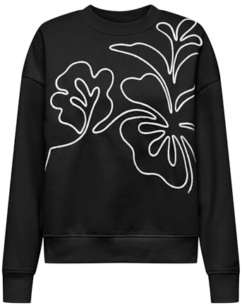 JDY Damen Jdycanoa L/S Emb Sweat JRS Jdycanoa L/S Emb Sweat JRS (1er Pack) | Sweatshirts