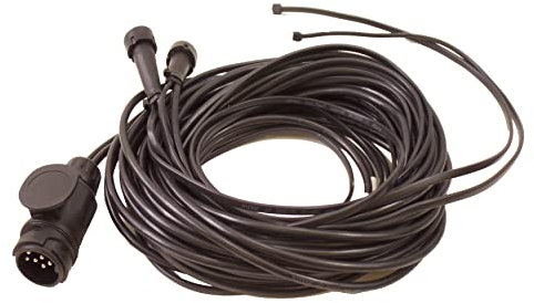 Anhänger - Kabelbaum - Kabelsatz - 13 polig - 5 Meter + 3 M DC Kabel - 2X Bajonettverbinder Aspöck