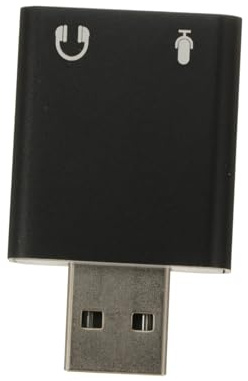 NUOBESTY USB 7.1 Externes Soundkarten USB Audioadapter für PC Laptop Aluminium Treiberlos mit Mikrofon und Kopfhöreranschluss 7.1-Kanal Surround Sound Plug and Play für Audiozubehör