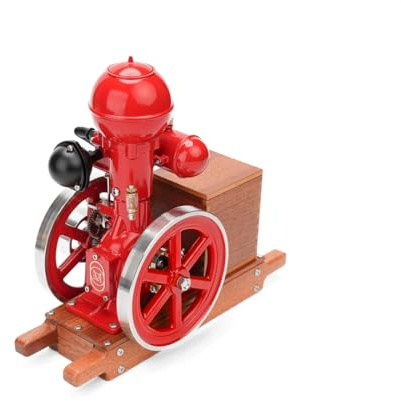 Retrol & OKMO B01 Benzinmotor Modellbausatz, Motor Verbrennungsmotor Mini-Einzylinder-Viertaktmotor mit Kugeldeckel und Wasserkühlung Zündsystem Experimentierkasten