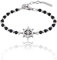 Breil, Collezione Black Onyx, Bracciale Uomo di Ispirazione da Marinaio, Sfere in Onice Nero e Acciaio Specchiato, Pratica Chiusura a Moschettone, Dimensioni 17,5-22,5 cm, Nero e Silver