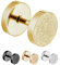 Treuheld® | 6mm Fake Plug Ohrstecker in Diamant Glitzer Optik | Gold | Fake Tunnel Ohrring zum Schrauben für Damen und Herren | Chirurgenstahl