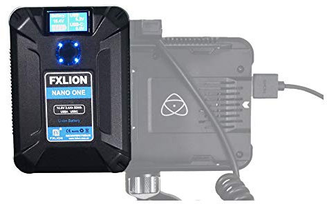 SONGING FXLION Nano ONE V Mount/V-Lock Battery 3400mAh(50Wh/14.8V) with D-TAP,USB-C,USB-A, Micro USB Plugs,10oz Mini for Cameras, Camcorders, LED Lights, Monitors, MacBook and Smartphone