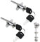 2 Piece Cabinet Plunger Lock Furniture Desk Drawer Plunger Lock Cupboard Cam Lock with Key for Filing Cabinets Wardrobe Display Cabinet Furniture