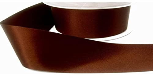 Doppelseitiges Satinband, Größe 20 mm x 10 m, viele Farben, Hochzeitsgeschenke, Deko für Ostern, Weihnachten (braun)