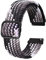 BISONSTRAP Nylon Uhrenarmband 22mm, Verstellbare Geflochtene Uhrenarmbänder für Herren und Damen, Farbverlauf Schwarz/Schwarzer Schnalle
