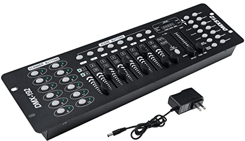 TCFUNDY DMX 512 Controller, 192 canali DMX Light Controller Stage Lighting Console per Party DJ Discoteca Spettacolo Night Club