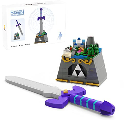 Juego de construcción de Master Sword y Micro Hyrule Castle, especial adorno BOTW y Breath of the Wild juguetes, regalo para niños, niñas y coleccionistas de modelos de juegos de edades de 6 a 12 años