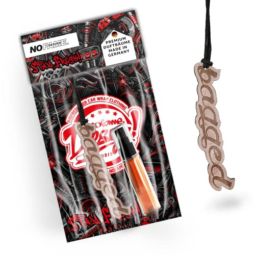 NoFame.Design Holz Tuning Duftbaum BAGGED | immer wiederverwendbar | inkl. 5ml Wunschduftspray | Lufterfrischer | Parfüm