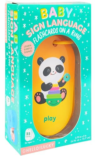 C.R. Gibson Hello!Lucky Baby's First Words Sign Language Flash Cards (BFC4-25419)