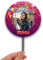 Craft Cart Photo Name Personalised Customised Round Acrylic Cake Topper for Birthday Anniversary Party Decoration Design 1