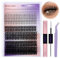 Individual Lash Clusters Kit 40D+50D 0.07mm 3D Effect Cluster Lashes with Lower Eyelash Clusters DIY Lash Kit Soft Individual Eyelash Extensions(3D Lash Kit-40D/50D)