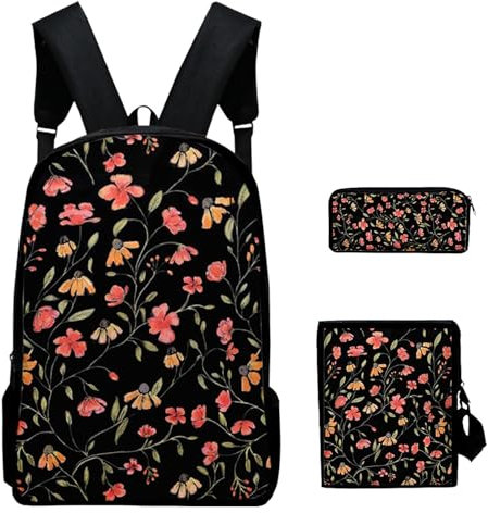 Juego de mochila y lonchera para niños, Juego de mochila para niñas,Conjunto de mochila escolar con estilo Mochila escolar para niñas - Innovadora mochila para adolescentes, estuche escolar para estud