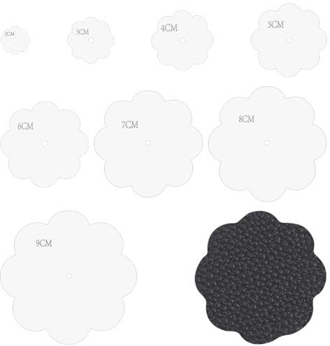 UNICRAFTALE 8 Stück 8 Größen Blumenschablonen Acryl Sashiko Schablonen Blumen Quilt Vorlage Stickwerkzeug Zeichnen Blumenschablonen Zum Malen Handquilten Und Sticken DIY Dekoration Handwerk