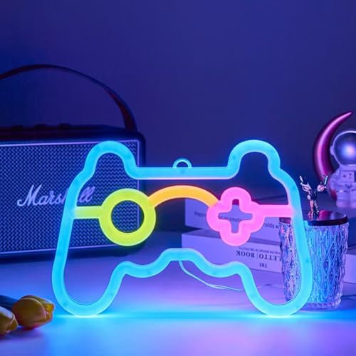Game Neon Sign, Game Controller LED Neon Signs for Gamer Room Wall Bedroom Decor, Gamer Gifts Neon Lights for Boys Teen Gaming Zone Party Room Wall Decor,Christmas Gifts