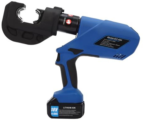 18V Akku hydraulische Crimpzange,Schneidzange 120KN Wiederaufladbare mit 12 Spezifikationen (16-400mm²), Verpressen und Schneiden