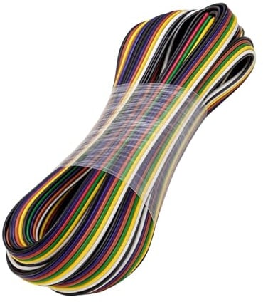 10 Metri Cavo Filo Elettrico Piattina Esa Polare 6X0,25 mmq, Cavo di Prolunga Per Striscia Led RGBWW RGB+CCT