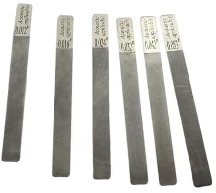 6 Piezas Limas de Cejuela Guitarra, Archivos de Ranura para Cejuela Herramienta de Luthier Acero Inoxidable Función Precisa Fácil de Transportar- Acústica 12 A 53