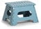 Zeller 13032 Premium Klapphocker faltbar, Kunststoff, eisblau, TÜV geprüft, belastbar bis 150 kg, ca. 35 x 28 x 22 cm