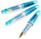 Paper Mate Mini Compact Fountain Pen - Fine Nib - Blue Ink - Blue Barrel - Pack of 3