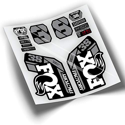 Autocollants fourche Fox 38 Factory 2021 Bicolor WP432 blanc 010