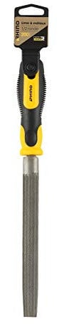 RHINO - Grattugia per metalli 1/2 rotonda 200 mm - Lima per metalli 1/2 rotonda con manico bimateriale - Lunghezza 200 mm - Garanzia 5 anni - Consente di realizzare tutti i tipi di lavori di finitura