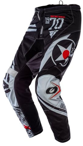 O'NEAL | Motocross-Hose | Enduro MX | Maximale Bewegungsfreiheit, Leichtes, Atmungsaktives und langlebiges Design | Pants Element Squadron V.22 | Erwachsene | Schwarz Grau | Größe 40/56