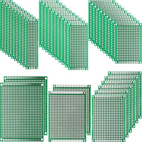 RedBee 40PCS Prototype PCB Board Double Sided PCB Boards Prototype Kit 6 Sizes Universal PCBs Design DIY Soldering Printed Circuit Board Protoboard for Electronic Project compatible with Arduino Kits