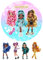 Rainbow High 20cm, - 8cm Cake Topper,Tortenaufleger, (Zuckerpapier)
