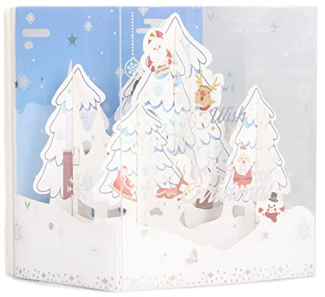 Weihnachts-Popup-Karte, Durchbrochene Gravur, Selbstspielende Musik, Schöne Popup-Musik-Weihnachtskarten Zum Schreiben des Segens