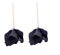 NILUXE DESIGN - Pendientes Flores Colgantes y Barra de Acero Inoxidable Dorados. Pendientes Mujer Petalos de Resina- Disponible Colores -Día de San Valentín Fiesta -Ideal para Regalar(Negro)