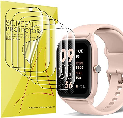 Blueshaweu 6 Pièces Protection Écran pour TOOBUR IDW13/VRPEFIT IDW13 1.8/IDW13 1.8 Smartwatch - sans Bulles Haute Définition Qualité Supérieure Transparent Doux TPU Film Protection (6 packs)