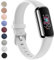 Vanjua Armband kompatibel mit Fitbit Luxe Bänder, Damen Herren, weiches Silikon, verstellbar, wasserdicht, Sport-Ersatzarmbänder für Fitbit Luxe Fitness-Tracker (klein, weiß)