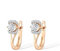 DTREEL Frauen Ohrringe 14K 585 Zwei-Ton-Gold Ohrringe Set Miracle Disk Diamond Frauen Ohrringe Mode Damen Party Schmuck