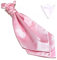 Lavallière, cravate de mariage rose déjà nouée et pochette costume blanche, finitions main