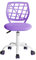 FurnitureR Sedia da scrivania moderna senza maniche per studio/home office dei bambini, ergonomica, regolabile in altezza, colore: viola