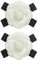 PATIKIL Camélia Fleur Broche, 2 pcs Fleur Broches pour Femme Vintage Noeud Broche Tissu Rose Broche Revers Echarpe Boucle Épingle Cadeaux pour Tire Mariée Robe, Beige