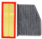 Toiumops Innenraumfilter für VW Caddy CC Golf 5 Passat B6 B7, Luftfilter Innenraumfilter 1K0129620D/1K0819644