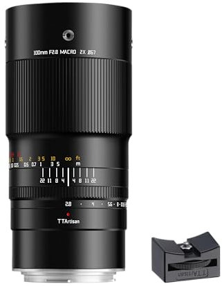 TTArtisan Obiettivo macro F2.8 da 100 mm con corpo in metallo 2x con attacco a slitta fredda compatibile con attacco Nikon Z - Nero