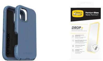 Otterbox Funda Defender Series MagSafe para iPhone 16, a Prueba de Golpes, a Prueba de caídas, ultrarresistente, Funda Protectora, Azul con Protector de Pantalla Premium