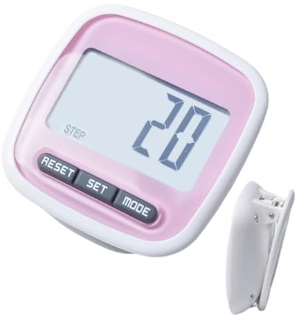 Clip on Pedometer,Walking Pedometer,Accurate Pedome-ter,Accurately Track Simple Steps Counter,Large Display Pedome-ter,Portable Sport Pedometers,Step Counter,Pedometers for Walking,Digital Count-er,A