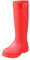 LOIJMK Stivali di gomma da donna alti da lavoro, impermeabili, da pioggia, antiscivolo, Wellington, Colore: rosso, 37 EU